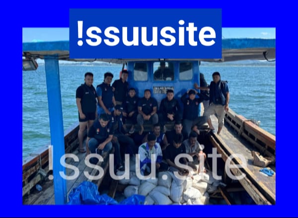 Ditpolairud Polda Babel Amankan 20 Ton Pasir Timah di Perairan Laut Desa Pait Mentok